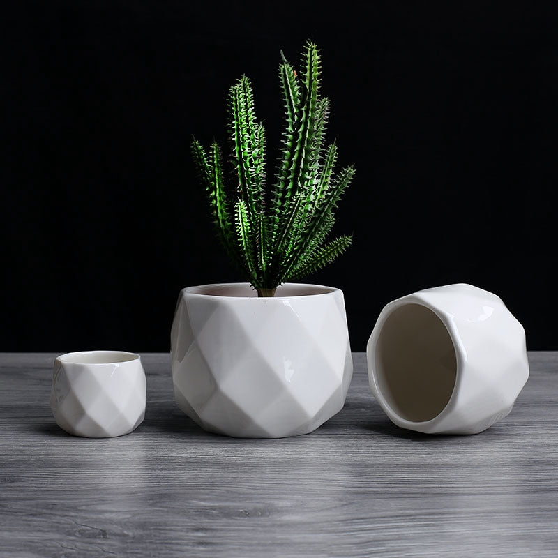 Paragon Diamond Ceramic Succulent Pot