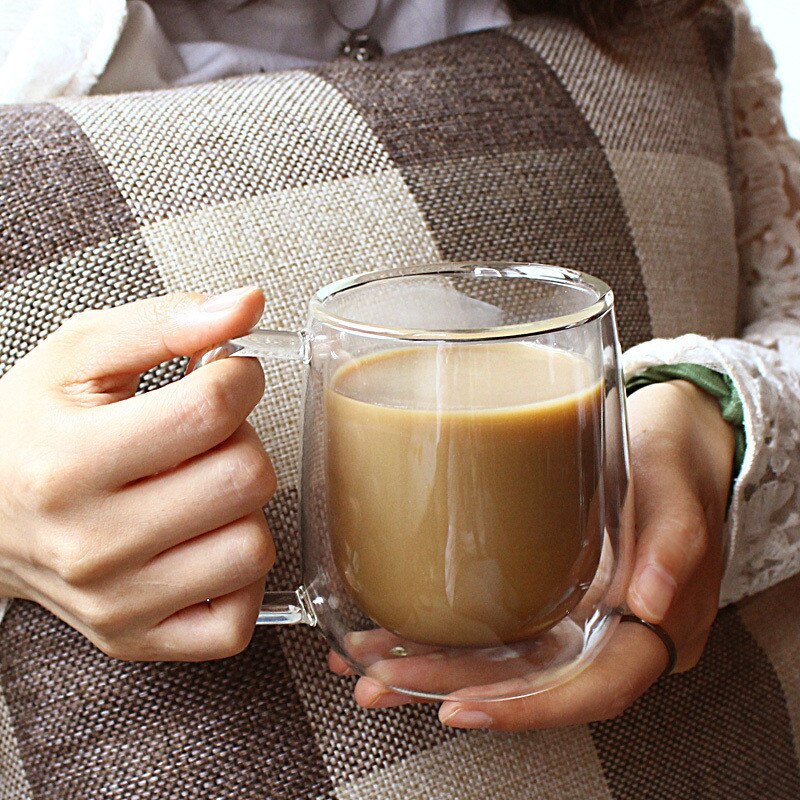 Double Wall Glass Coffee Mug