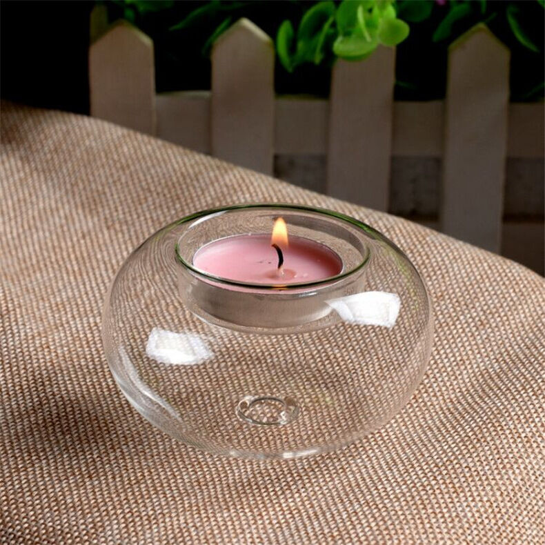 Ellipsoid Glass Tealight Holder