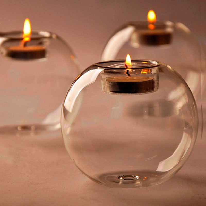 Spherical Glass Tealight Holder