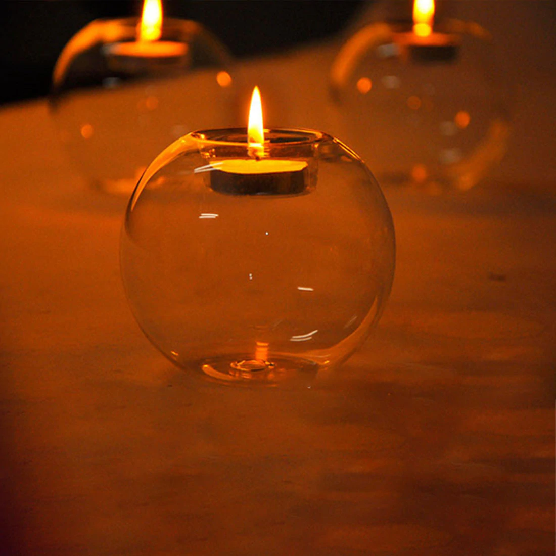 Spherical Glass Tealight Holder