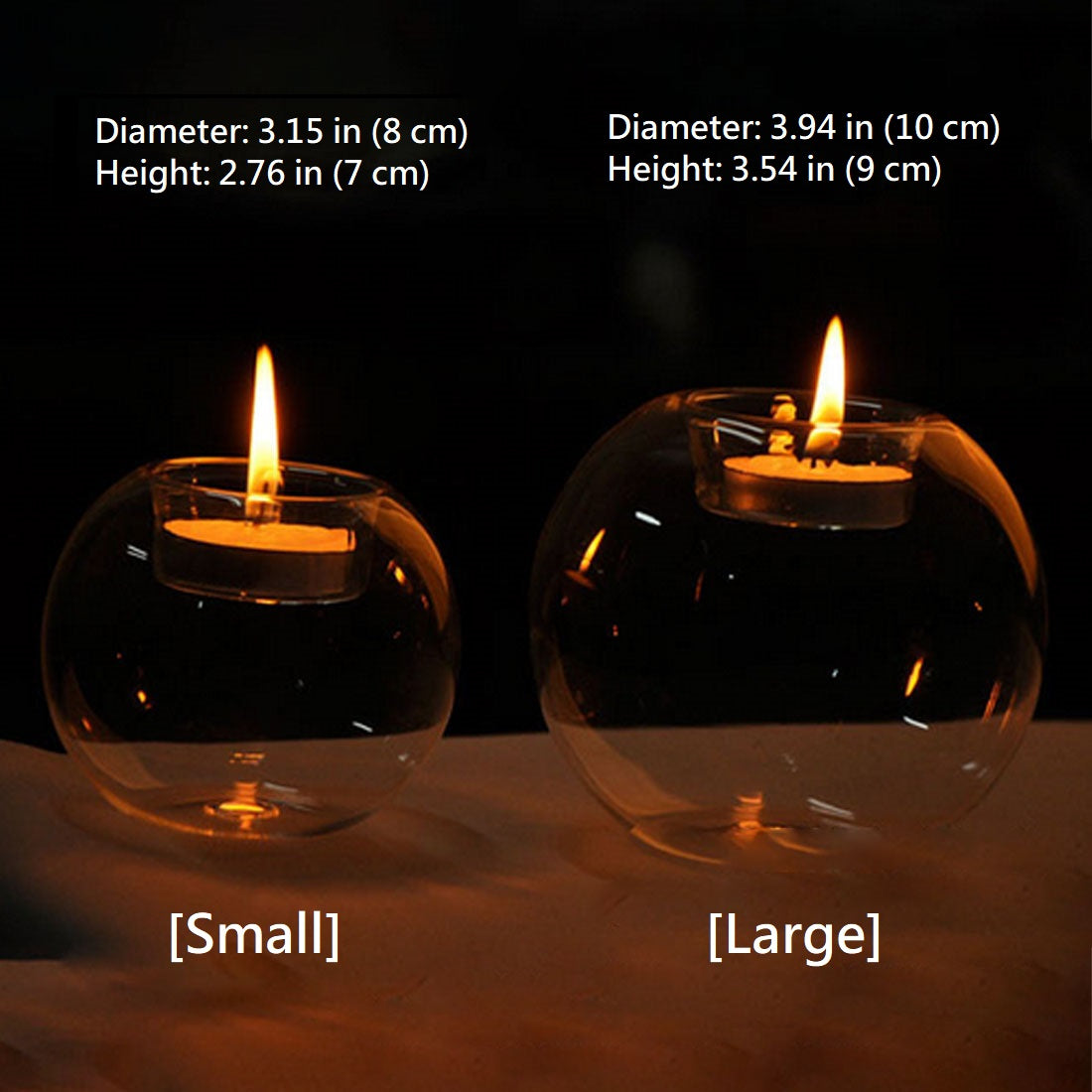 Spherical Glass Tealight Holder