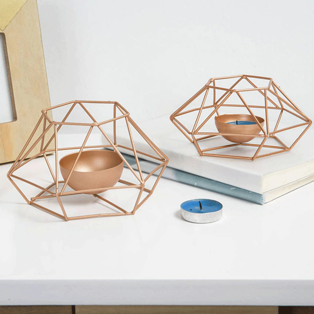 Minimalist Geometric Tealight Holder