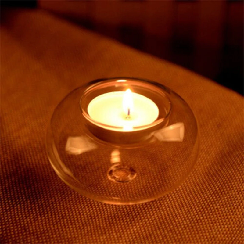 Ellipsoid Glass Tealight Holder