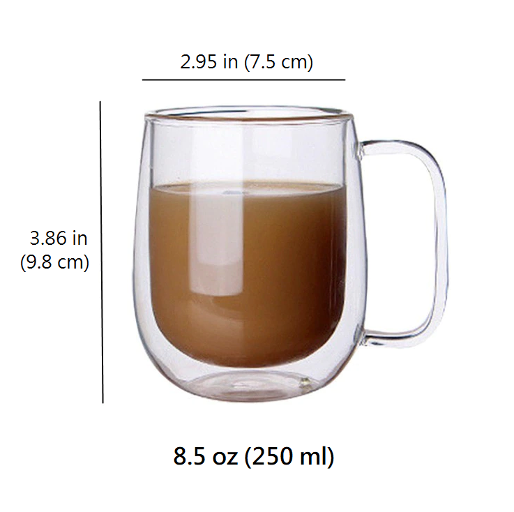 Double Wall Glass Coffee Mug