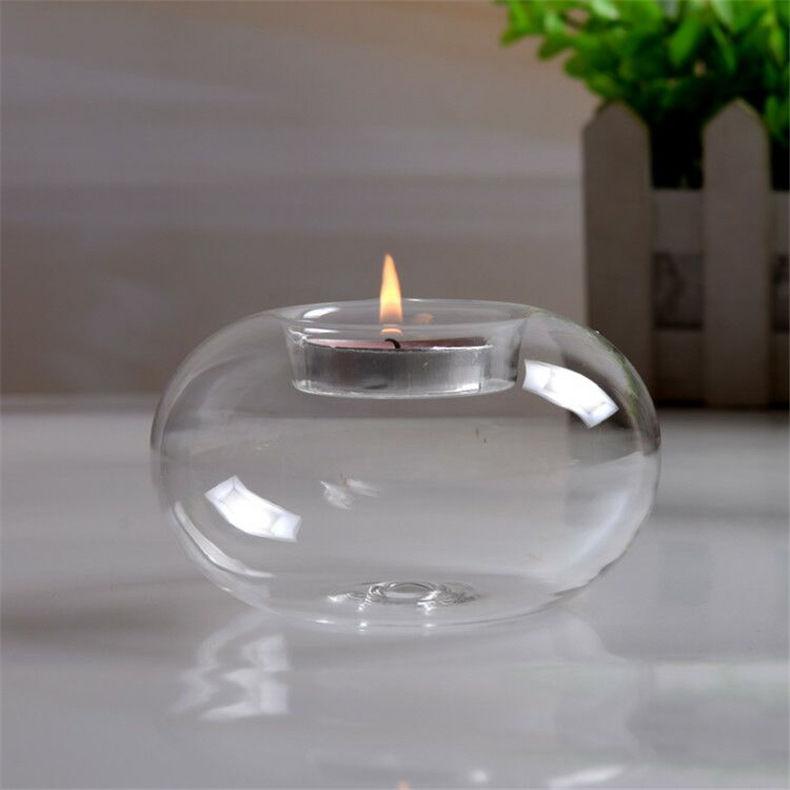 Ellipsoid Glass Tealight Holder