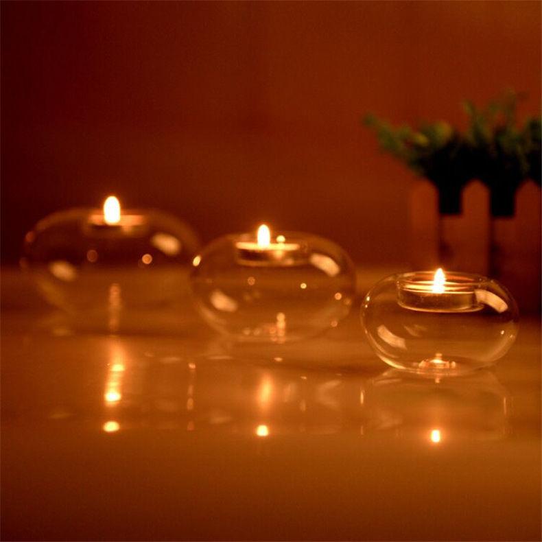 Ellipsoid Glass Tealight Holder