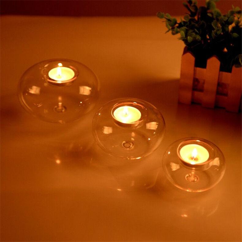 Ellipsoid Glass Tealight Holder