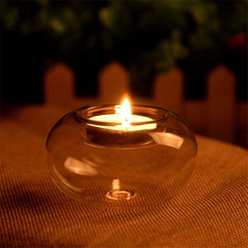 Ellipsoid Glass Tealight Holder