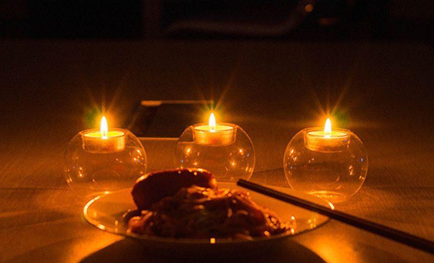 Spherical Glass Tealight Holder