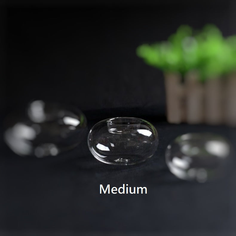 Ellipsoid Glass Tealight Holder