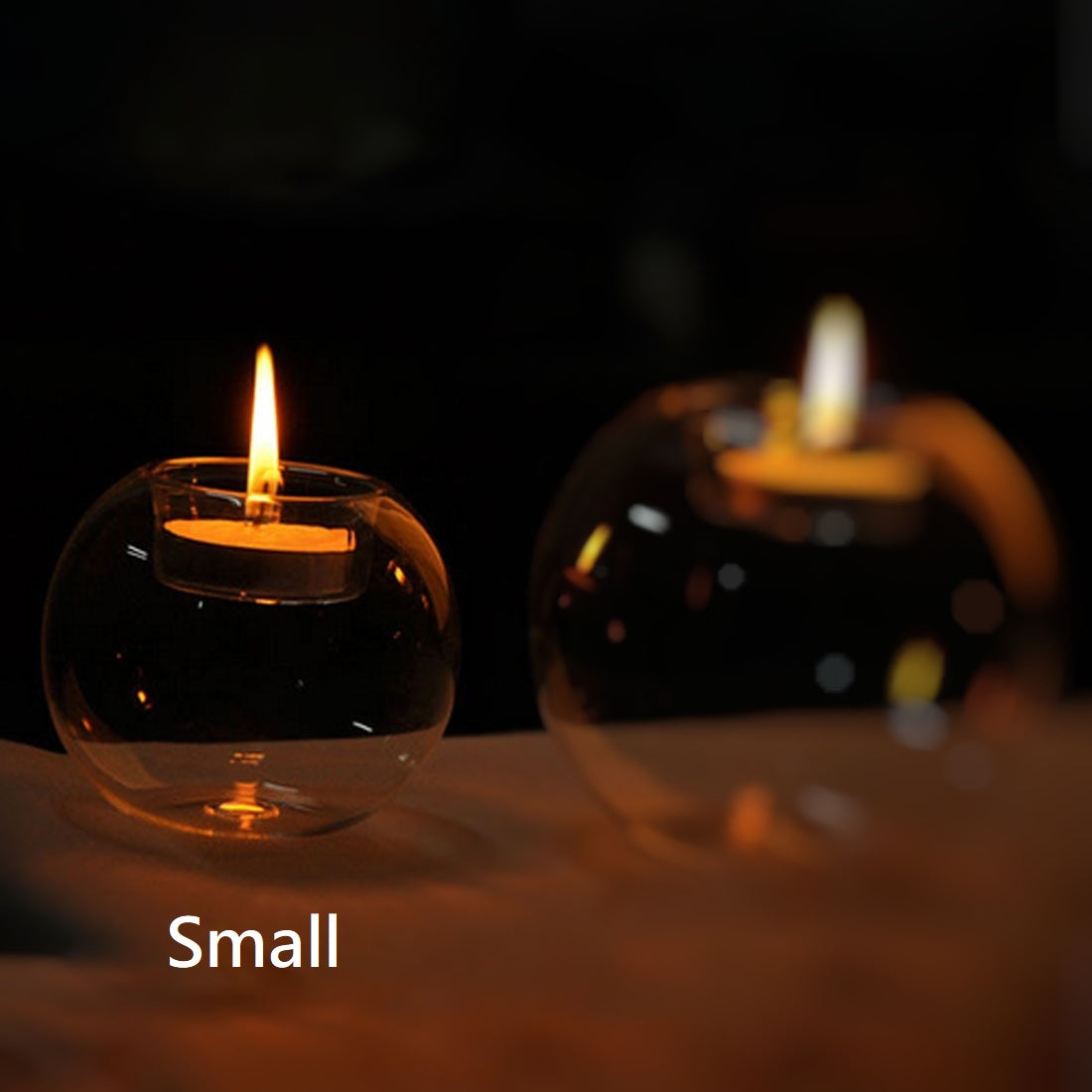 Spherical Glass Tealight Holder