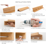 Floating Wall Shelf & Coat Rack