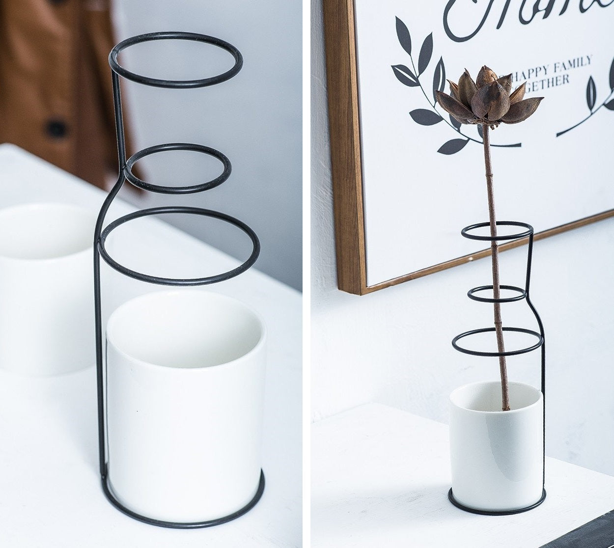 Minimalist Milk Bottle Style Flower Vase