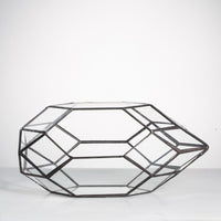 Symmetrical Crystal Point Style Tabletop Glass Terrarium
