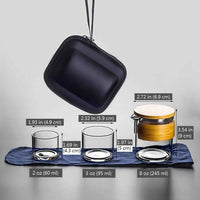 Beaker Style Portable Glass Tea Brewing Set