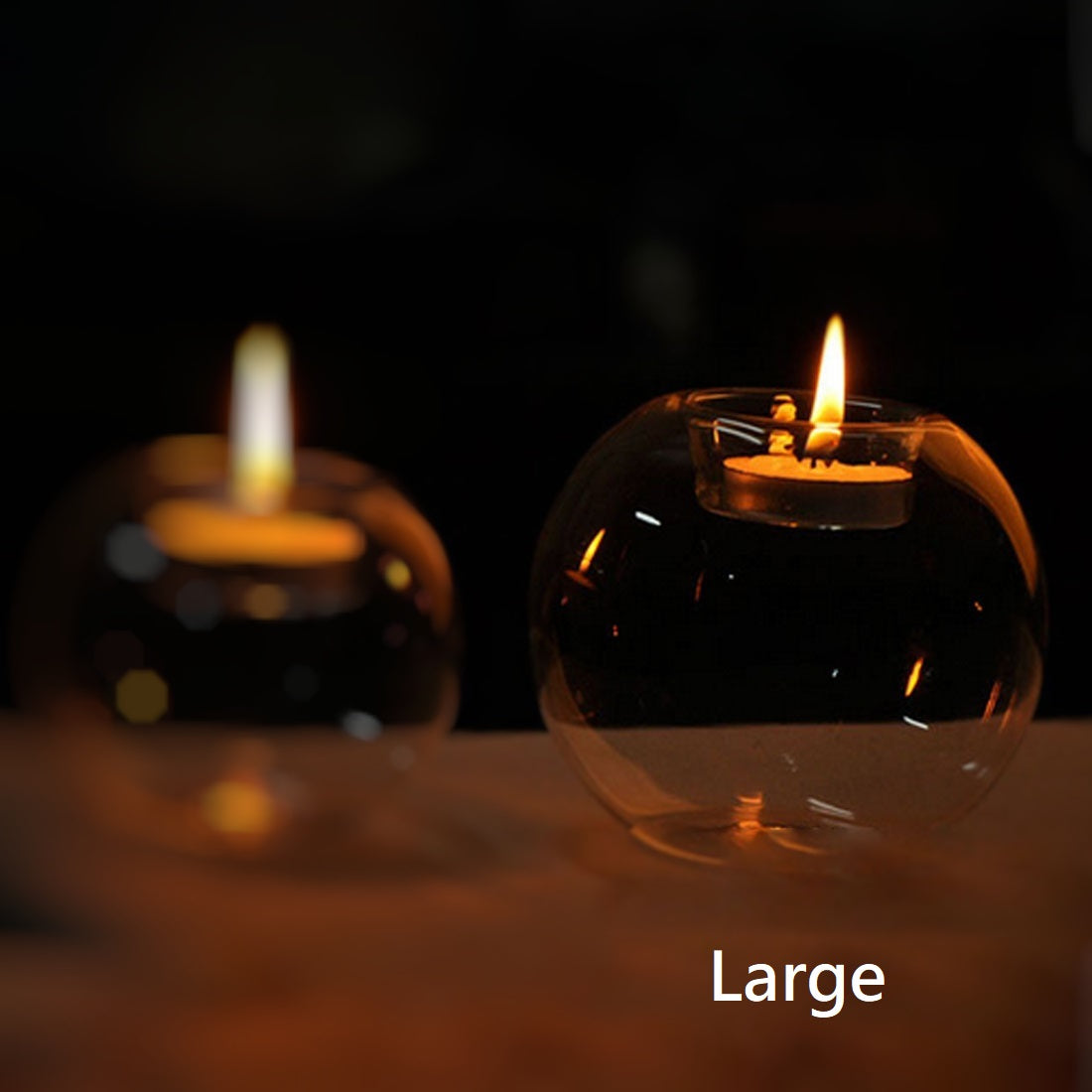 Spherical Glass Tealight Holder